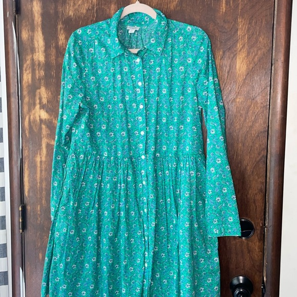 Jcrew floral print collared dress - Picture 1 of 7